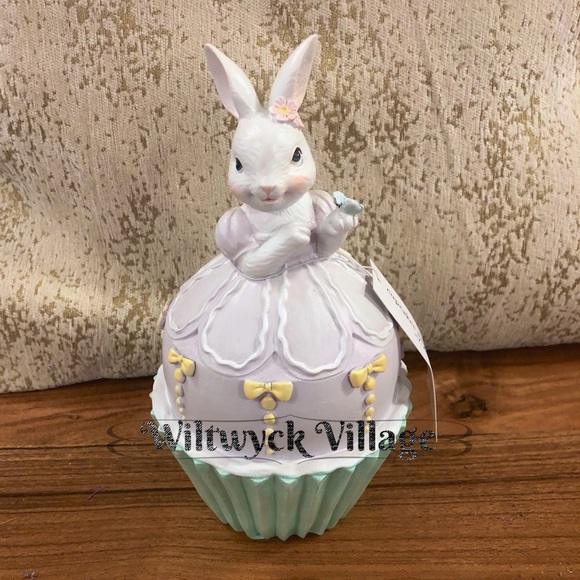 Bunny Rabbit Pastel Cupcake Figure by Cupcakes and Cashmere - Picture 1 of 8